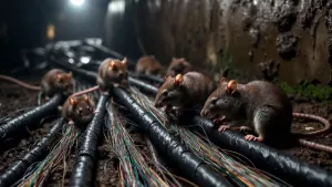 Оболочка кабелей из биоразлагаемых материалов очень понравилась крысам