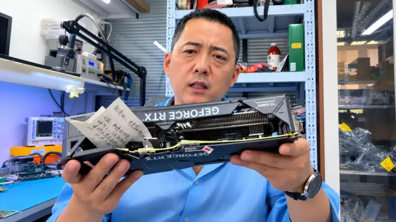 GeForce RTX 4070 SUPER разбили молотком, но она все равно вернулась к жизни