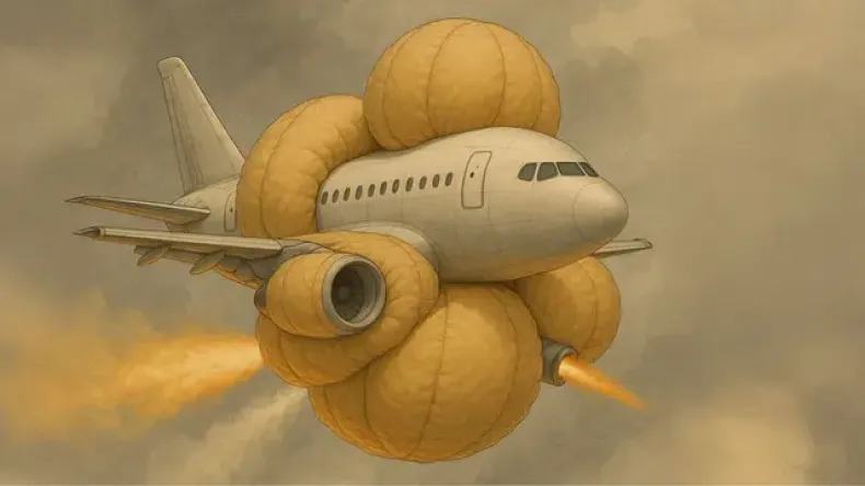 Инженеры представили систему подушек безопасности для самолётов на случай неизбежной катастрофы