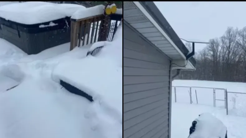 Starlink растапливает толстый слой снега и держит связь даже в метель