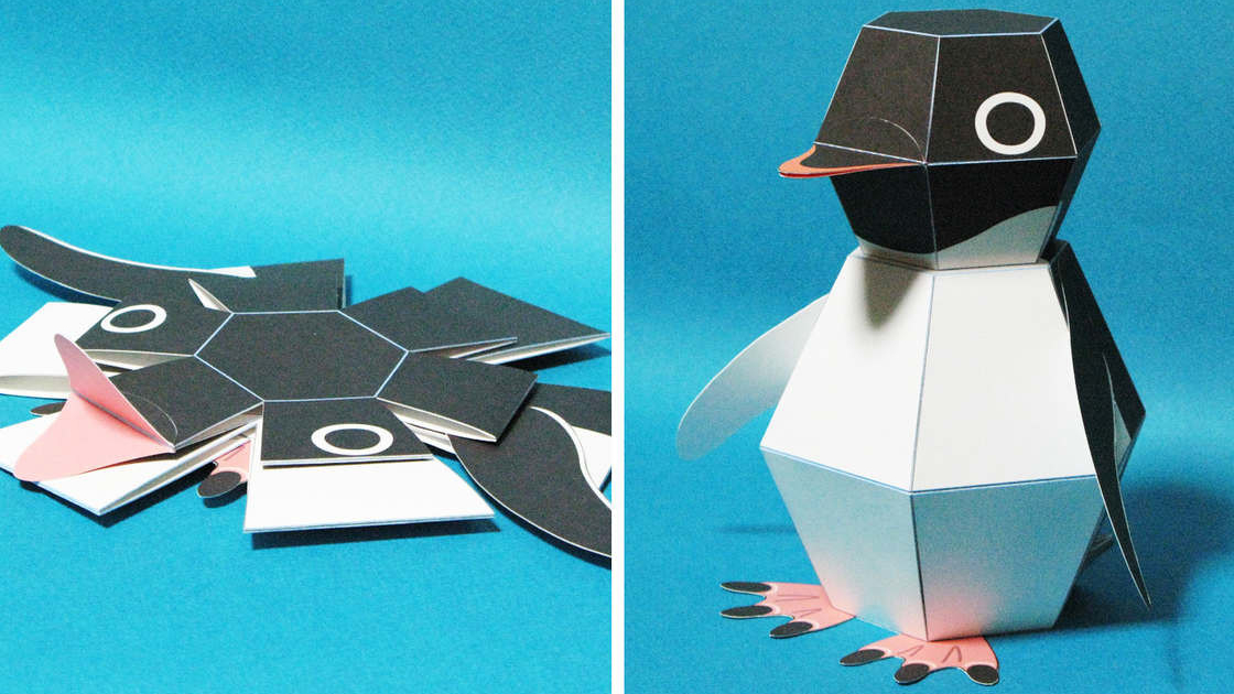 Как сделать прыгающего пингвина-оригами 
