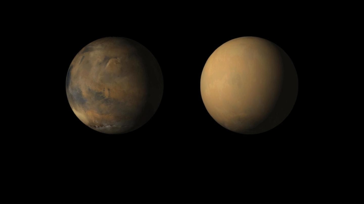 Вода на древнем Марсе могла исчезнуть из-за глобальных бурь и «башень»