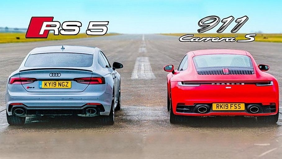 Кто быстрее Audi RS5 Sportback или Porsche 911 Carrera S?