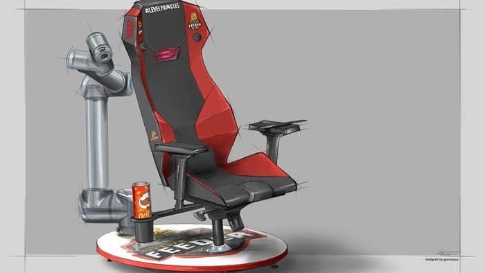 Pringles представила прессе рабочий прототип игрового кресла нового поколения