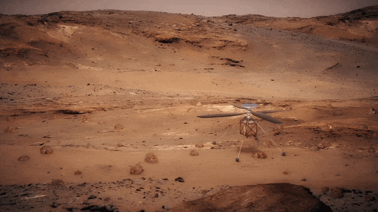 История свершилась! Вертолет NASA Ingenuity успешно совершил первый полет на Марсе