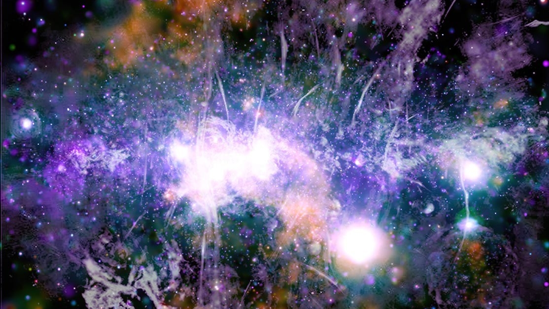 Невероятная панорама Млечного пути, полученная телескопами Chandra и MeerKat