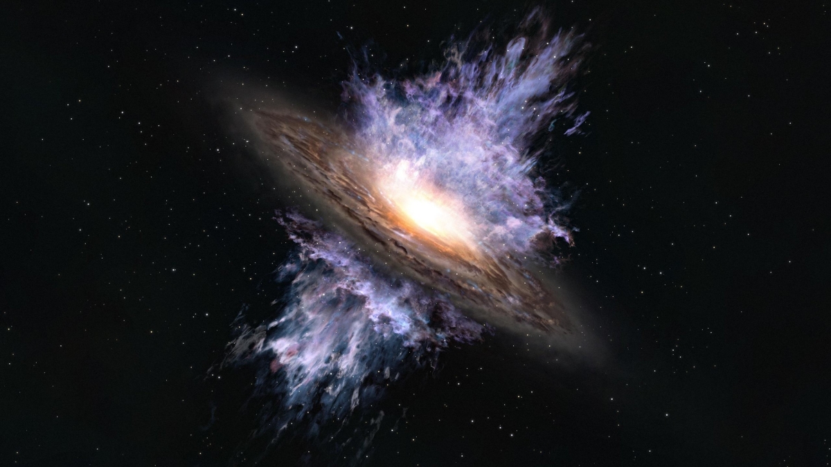 Обнаружен мощный источник галактического ветра — отзвук ранней истории вселенной