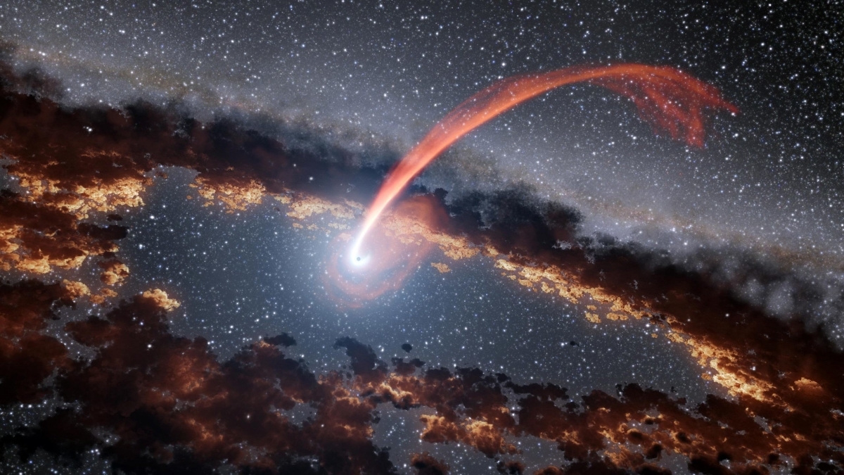 Редкий тип черной дыры был обнаружен благодаря остаткам ее трапезы