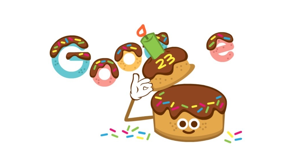 Google отмечает 23-летие компании тортом на главной странице