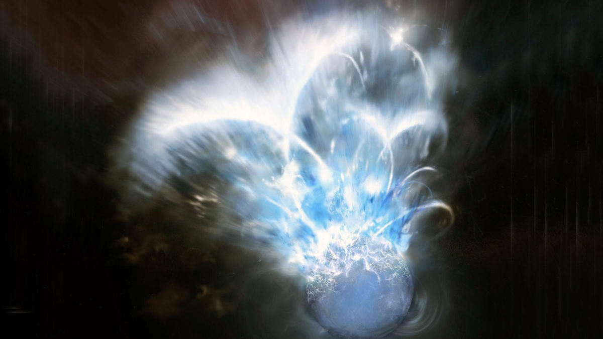 Гнев космического монстра — мощный всплеск энергии от нейтронной звезды