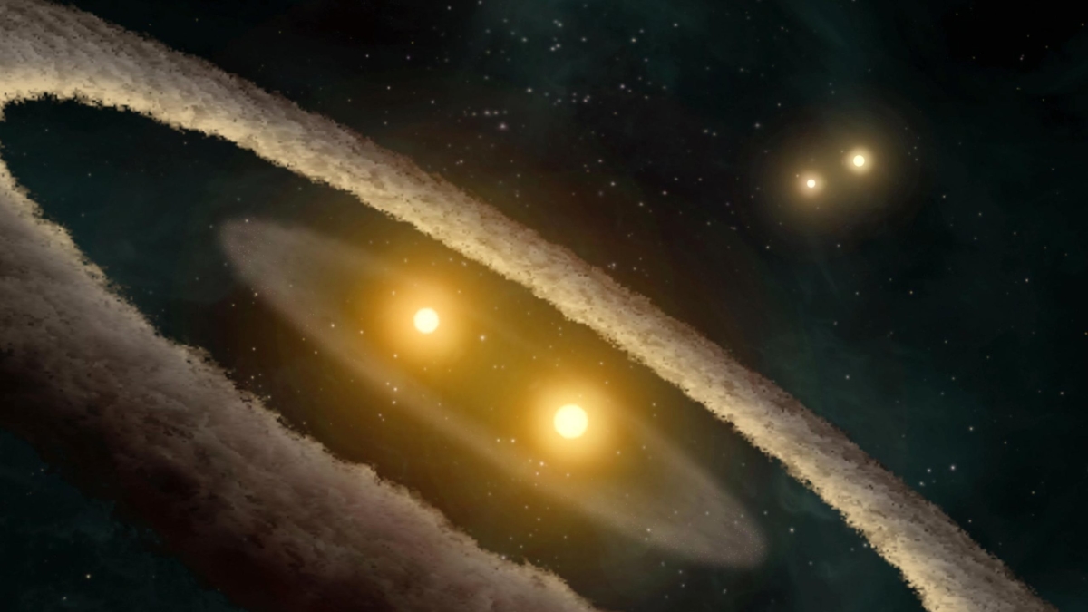 Обнаружена первая тройная звездная система