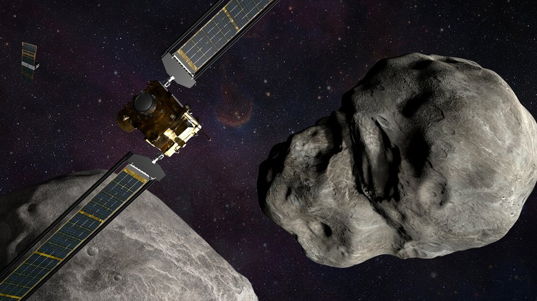 Столкновение DART с астероидом глазами телескопов Webb и Hubble
