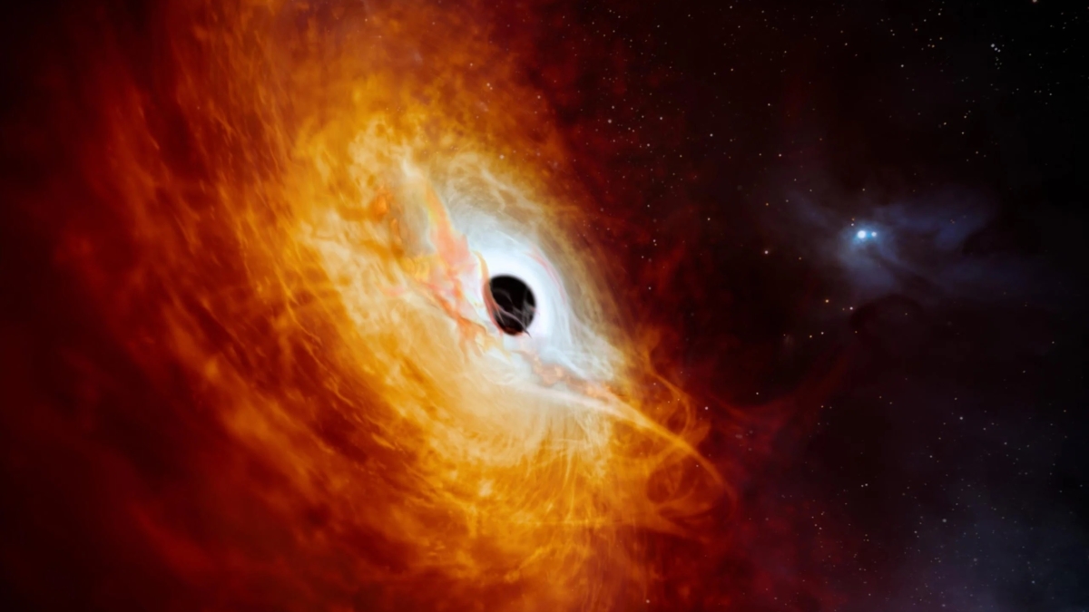 Самый яркий объект во вселенной оказался невероятно прожорливой Черной дырой