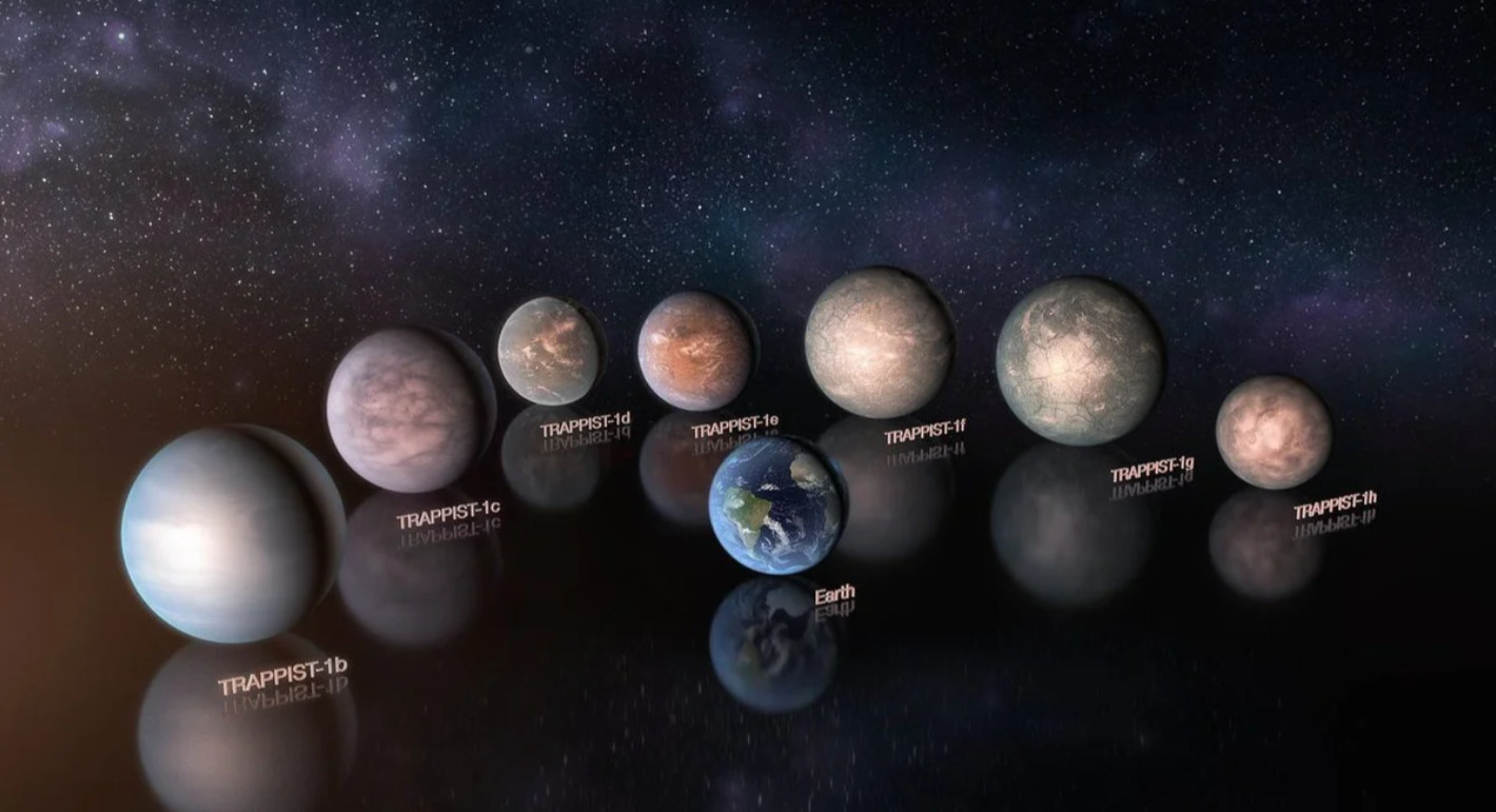Семь каменистых планет TRAPPIST-1 удивительно похожи на Землю