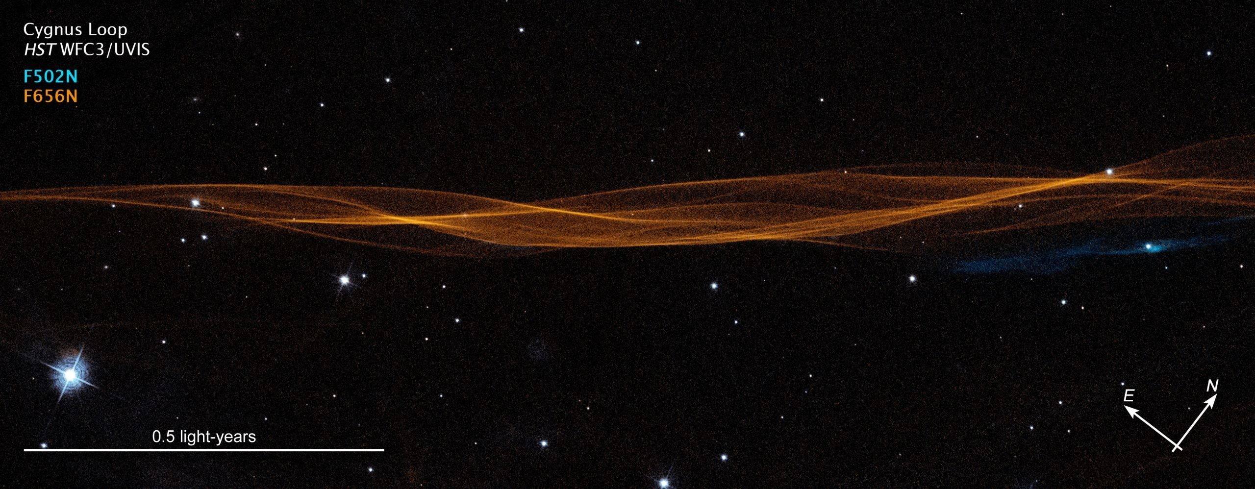 Останки сверхновой запечатлены в замедленной съемке телескопом Hubble
