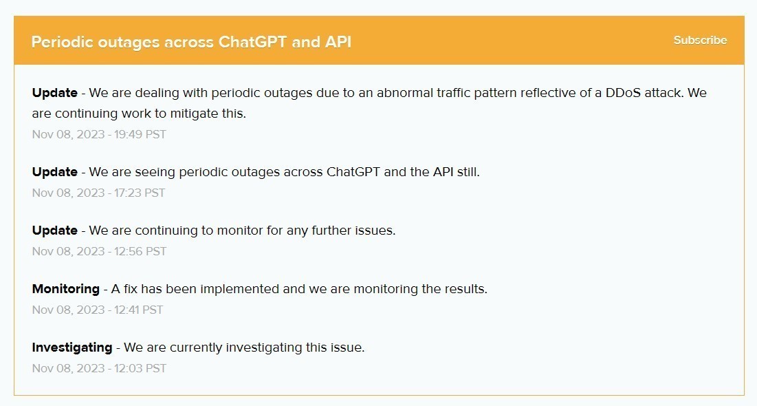 DDoS-атака на ChatGPT — сервера компании не справляются с нагрузками 1 DDoS-атака на ChatGPT — сервера компании не справляются с нагрузками