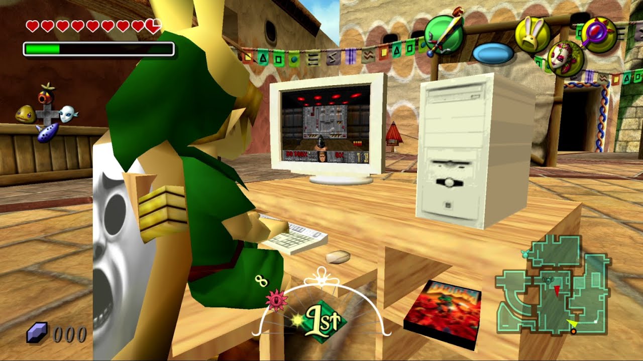 Doom теперь можно играть прямо в Zelda: Majora's Mask