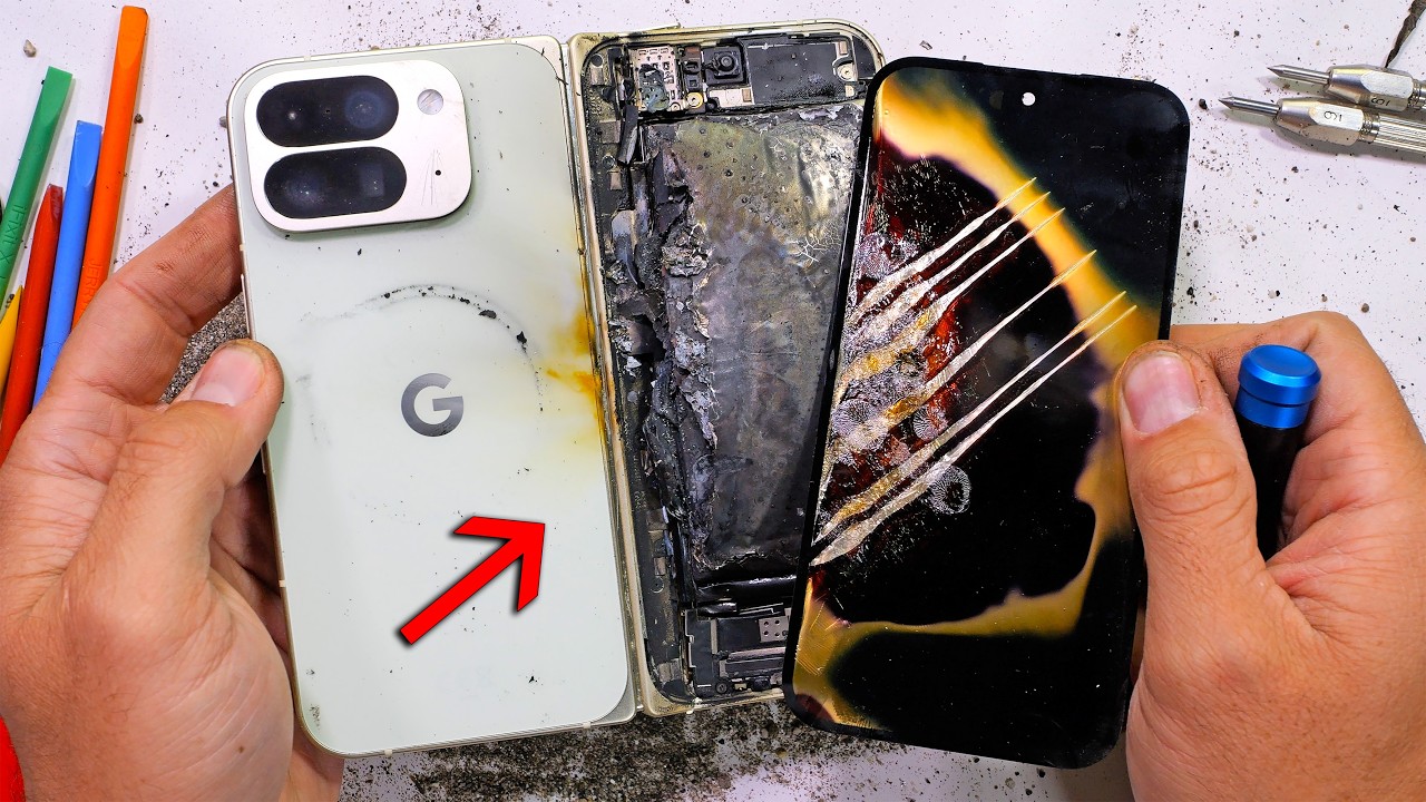 Складной Pixel 10 Pro загорелся во время теста на прочность