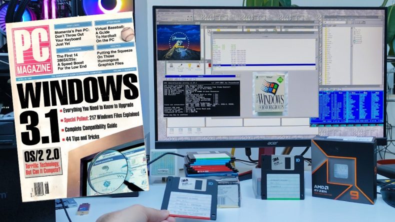 Windows 3.1 на Ryzen и RTX 5060 Ti: старую ОС запустили на современном ПК