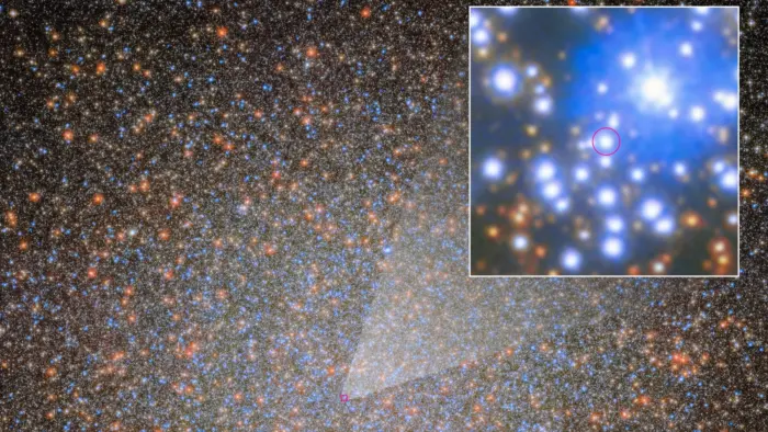 Hubble и JWST впервые обнаружили одну из тысяч скрытых черных дыр в Омеге Центавра