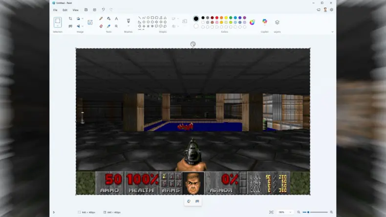 Технический директор Microsoft запустил Doom внутри MS Paint — игра работает с частотой до 35 FPS