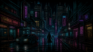 Разработчик-одиночка создал интерактивный киберпанк-город целиком из ASCII-символов