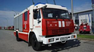 Пожарный КАМАЗ-беспилотник управляется с планшета