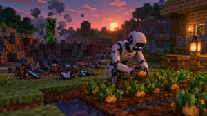 GPT-6 Astra потеряла все в Minecraft из-за крипера и несколько часов выращивала картошку
