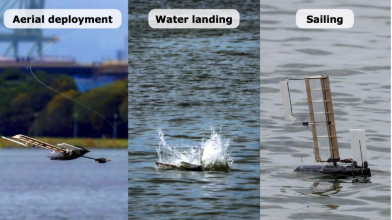 Робот-химера ALBATROSS падает с неба и становится парусной лодкой