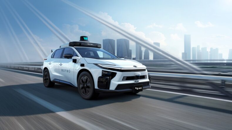 Toyota и Waymo начали испытания беспилотных такси bZ4X в Японии